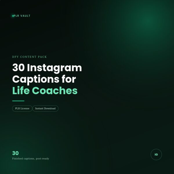 30 Done-For-You Instagram Captions for Life Coaches