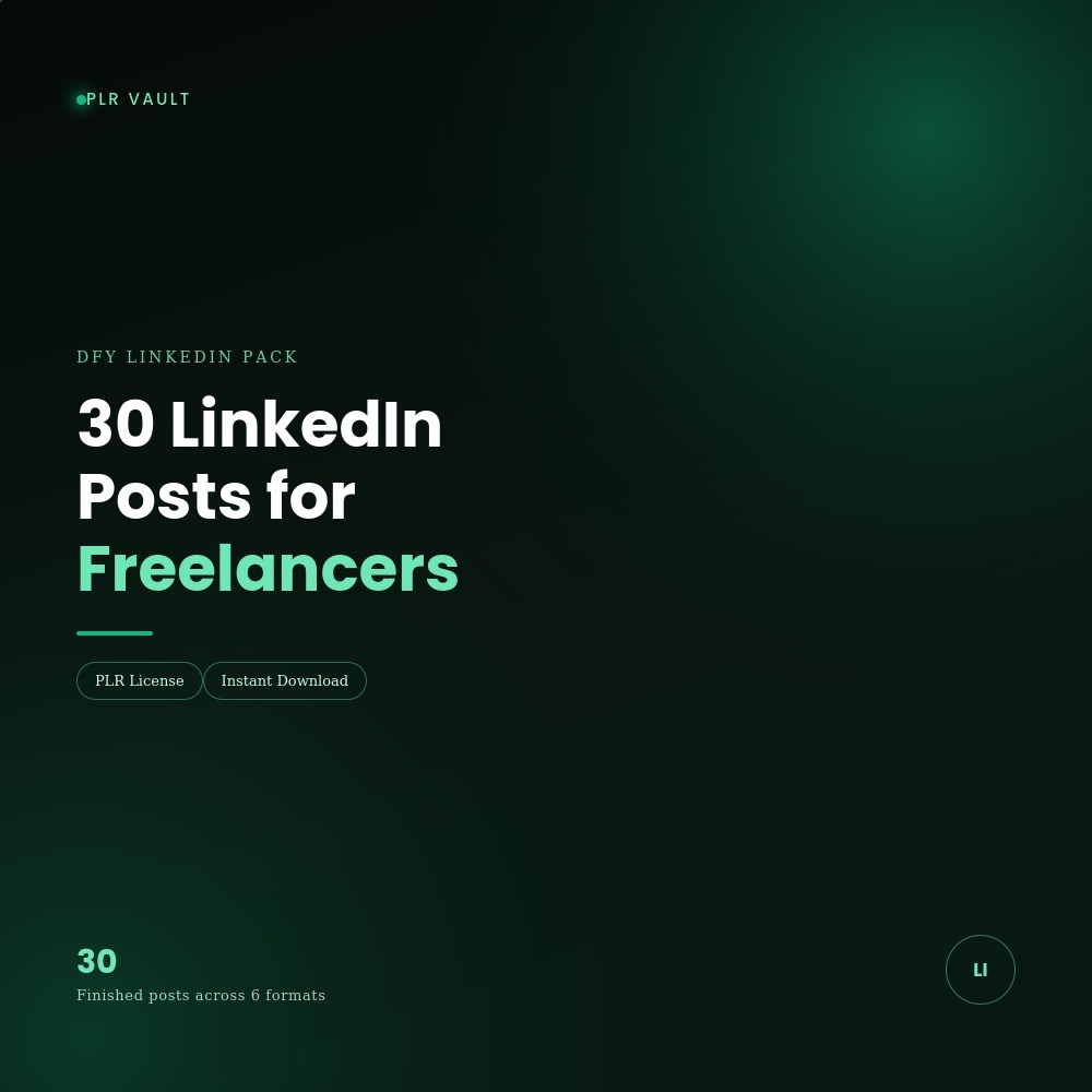 30 Done-For-You LinkedIn Posts for Freelancers