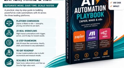 AI Automation Playbook: No-Code Workflows with Zapier, Make & n8n