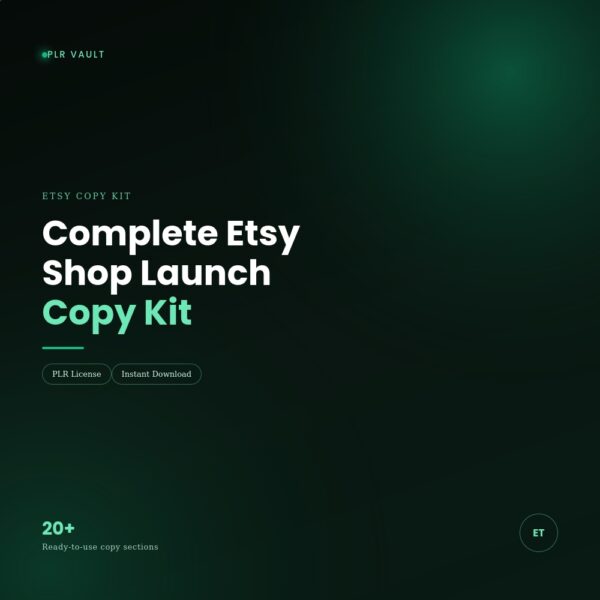 Complete Etsy Shop Launch Copy Kit