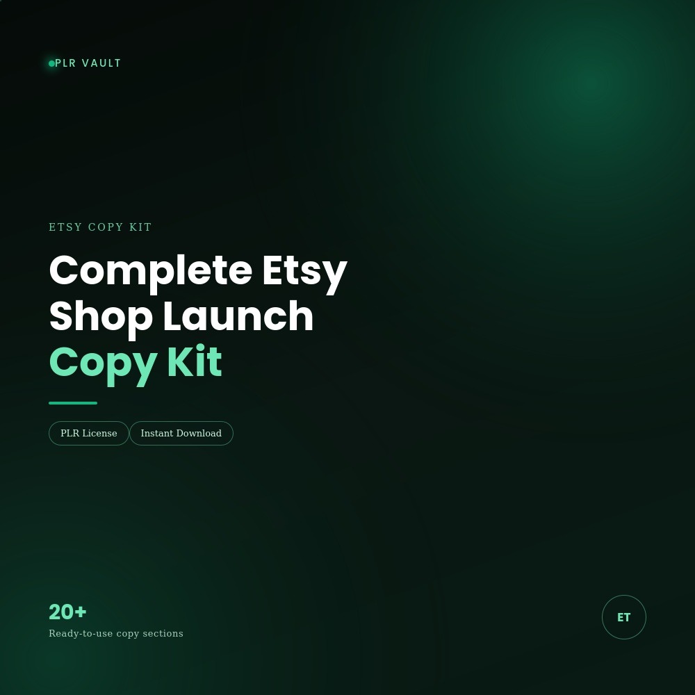 Complete Etsy Shop Launch Copy Kit